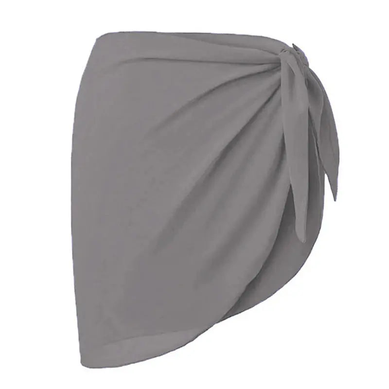 Women Short Sarongs Swimsuit Summer Coverups Beach Bikini Wrap Sheer Short Ladies Skirt Chiffon Scarf Cover Ups For Swimwear Lizbert