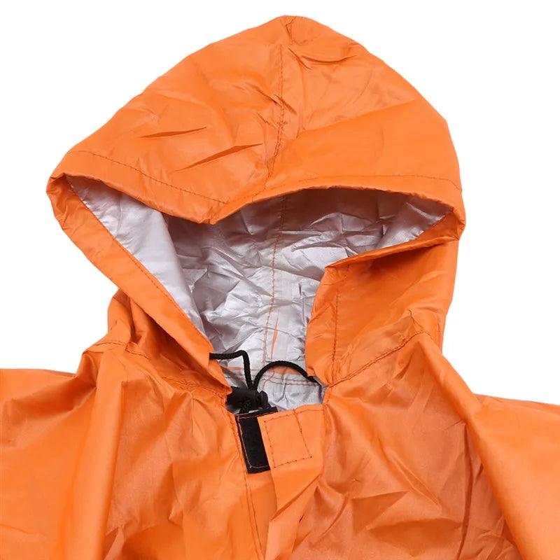 3 in 1 Waterproof Adult Long Raincoat Women Men Rain Coat Jacket Hooded Poncho for Outdoor Hiking Travel Fishing Rainwear Suit Lizbert