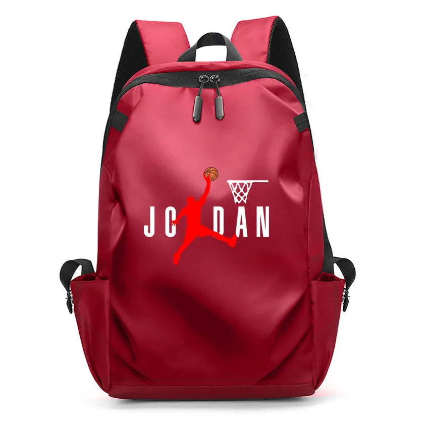 JODAN Letter Pattern Printed Canvas Men Women's Neutral Backpack Student Schoolbag Fashion Boy Girl Laptop Rucksack USB Port Lizbert