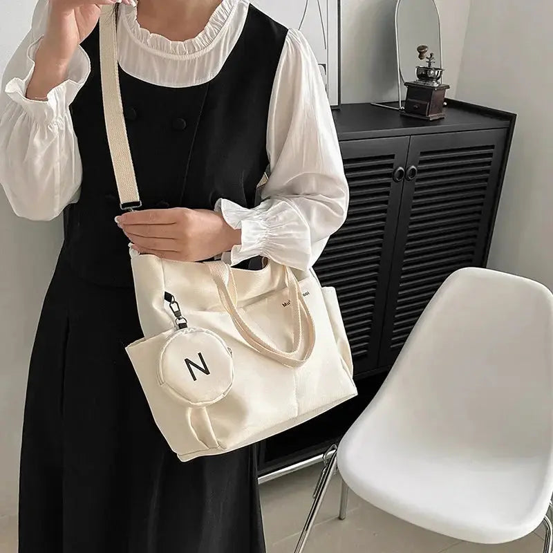women's shoulder bag Crossbody Bag Japanese Canvas Tote Messenger Bag for Student 2024 Ladies Hand Bags Female Handbag Bolsa Feminina Lizbert