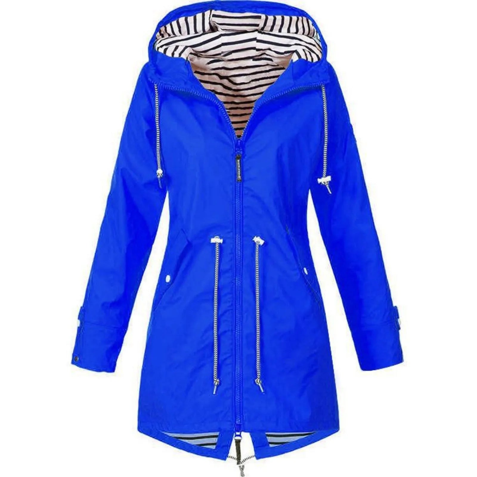 2025 New Long-sleeved Raincoat Zipper Women's Jacket Outdoor Hooded Mountaineering Jacket Waterproof and Windproof Coats Lizbert