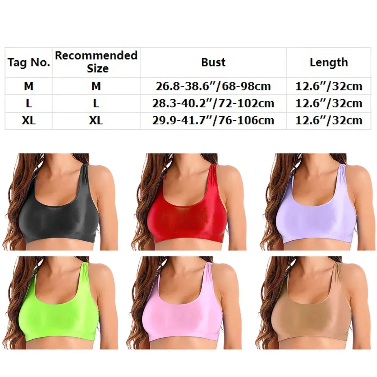 womens swimsuit Oil Glossy Swimsuit Outfit Tank Crop Top With Briefs Panties Shorts Workout Sports Suit Pole Dancing Clubwear Swimsuit Lizbert