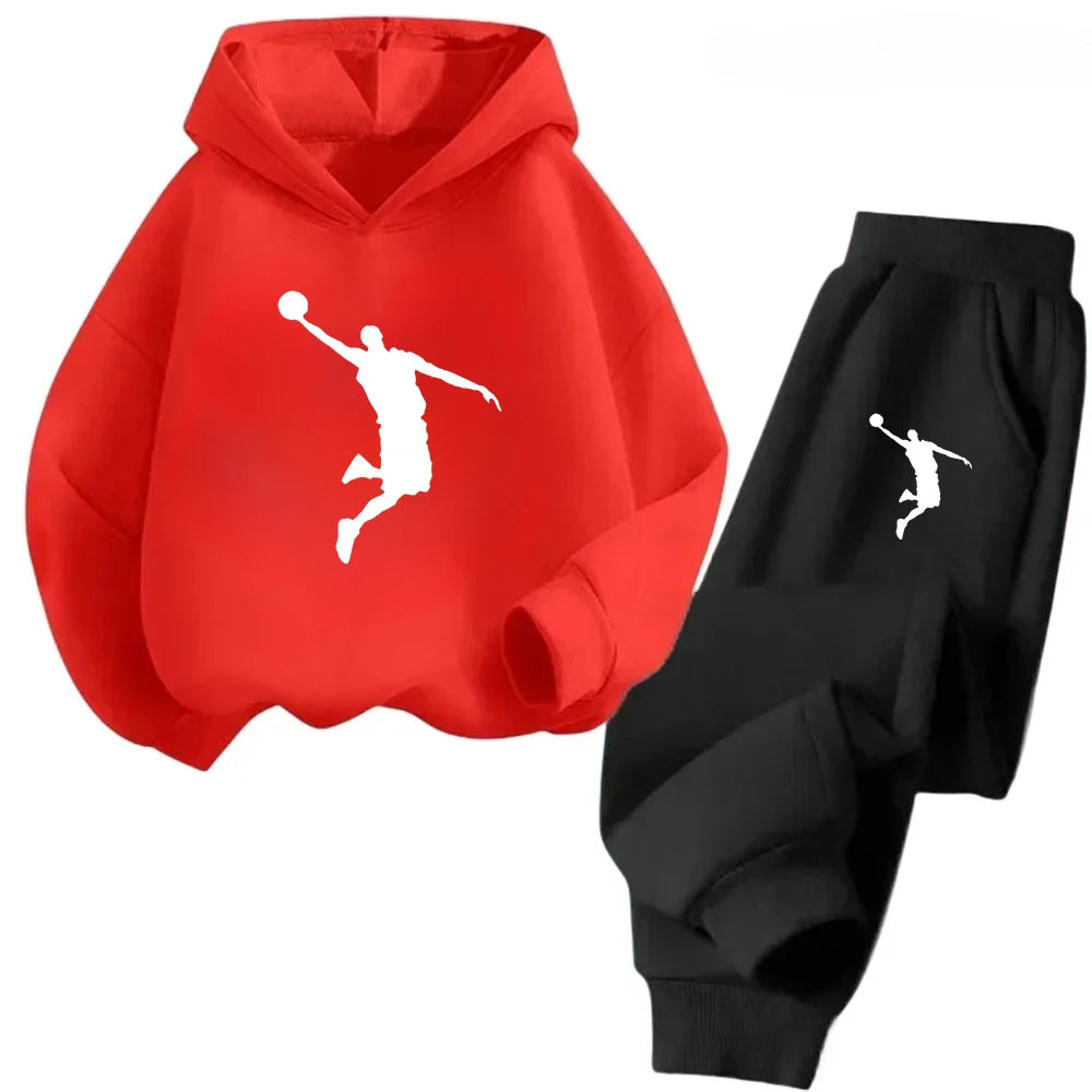 Autumn Winter Children Set Fashion Sports Boys Girls Hoodie+Pants Suits 4-14 Years Casual Fashion 2Pcs Tracksuits Kids Clothing Lizbert