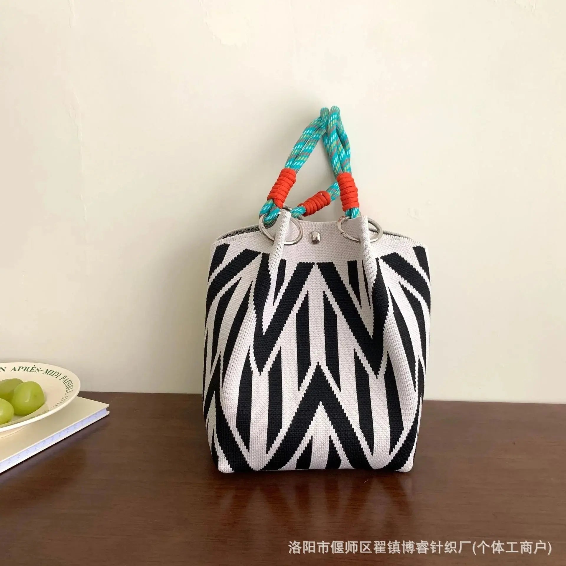 women's handbag Knitted Handbag Tote Bag - Fashion Water Bucket Purse for Work, Travel, Shopping Lizbert