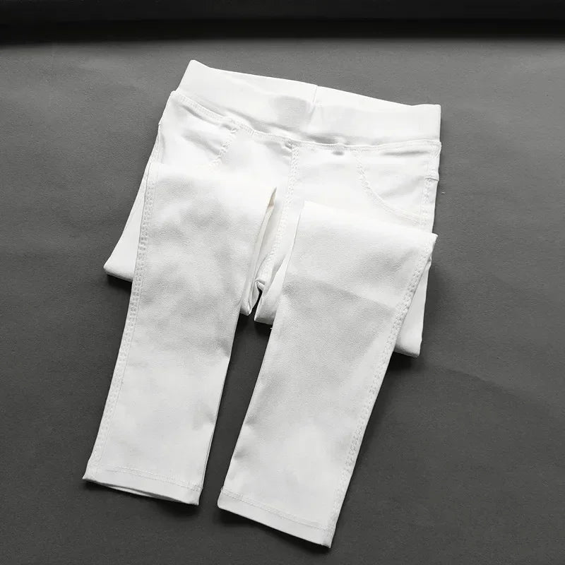 2-11Y Kids Girl Pants Slim Spring Autumn Candy Color Elastic Pencil Trousers Casual Child Solid Leggings Children Clothing Lizbert