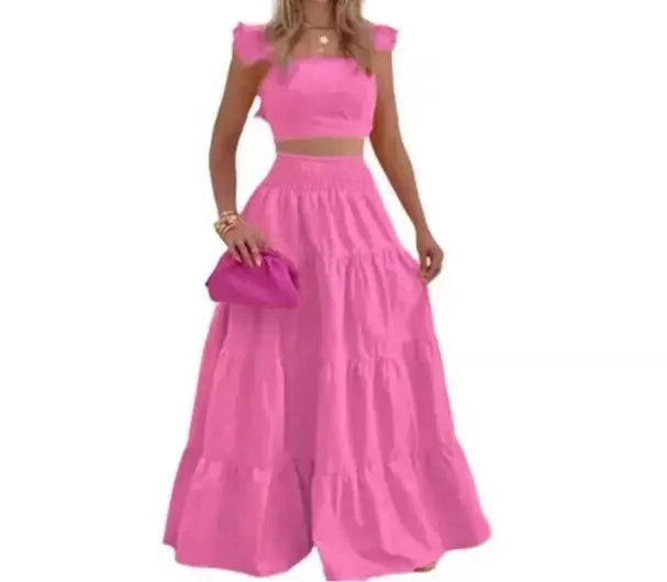 Floral Two-Piece Maxi Set – Effortless Summer Elegance Lizbert