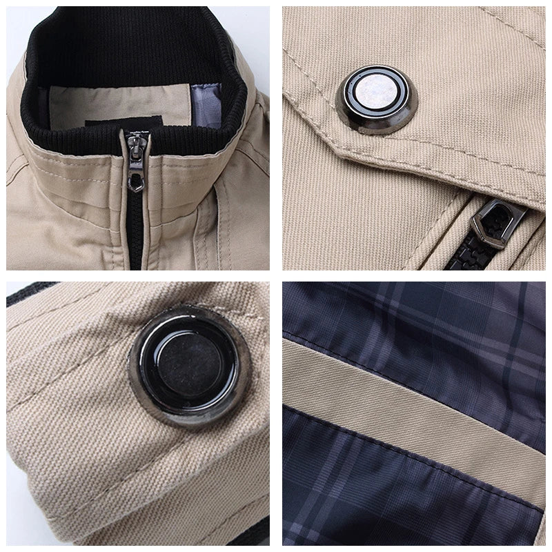 2025 Spring Autumn New Hot Bomber Jacket Men Fashion Slim Windbreaker Jacket Coat Men Clothing Outdoors Work Casual Jacket Men Lizbert