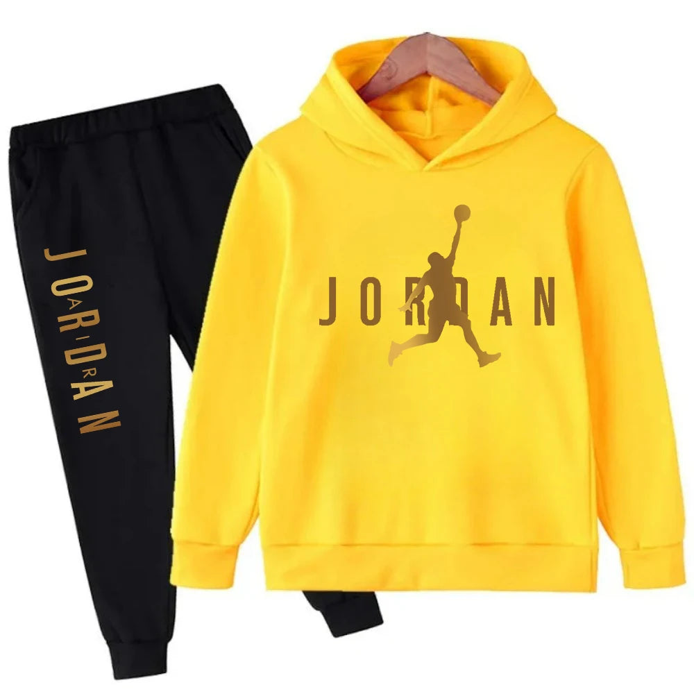 Spring Autumn Slam Dunk Master Pattern Printed Children Hoodie + Pant Suit 2pcs Set Kids Boy Girl Fashion Clothing Sportsuit