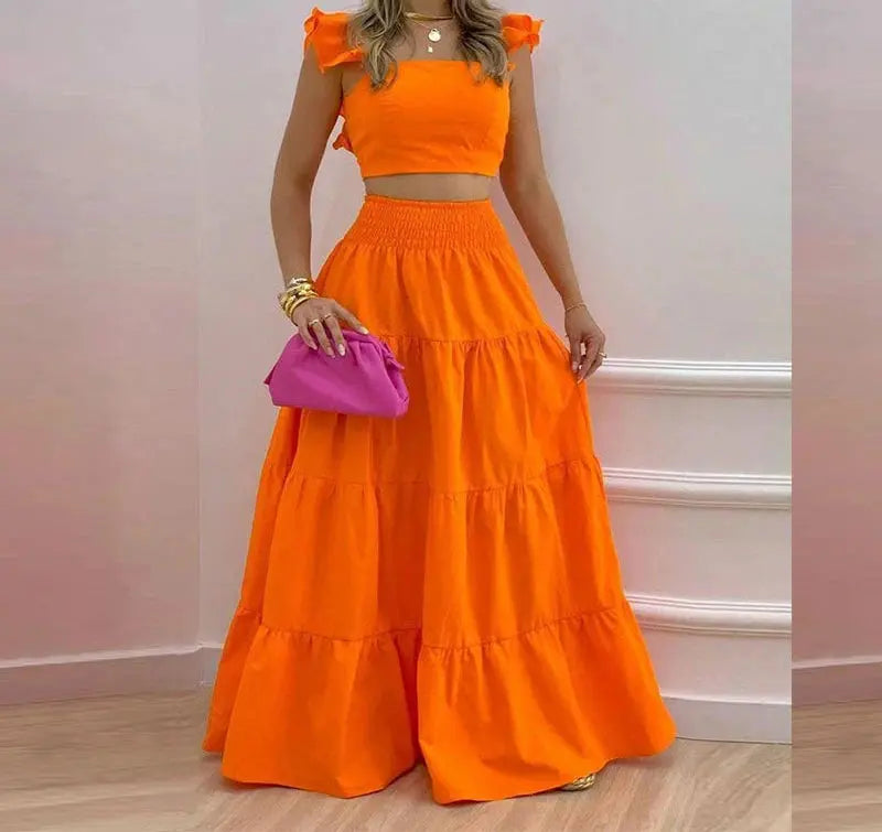 Floral Two-Piece Maxi Set – Effortless Summer Elegance Lizbert