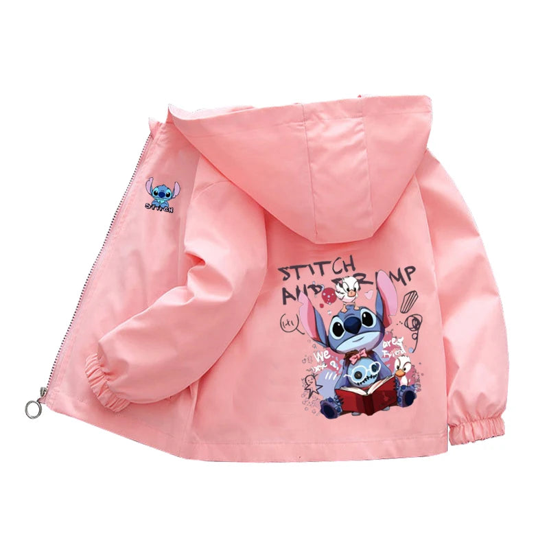 Sanrio Girls Cartoon Kuromi Cinnamoroll Jacket Hello Kitty ‌Princess Coats Spring Autumn Kids Hooded Jackets Casual Outerwear