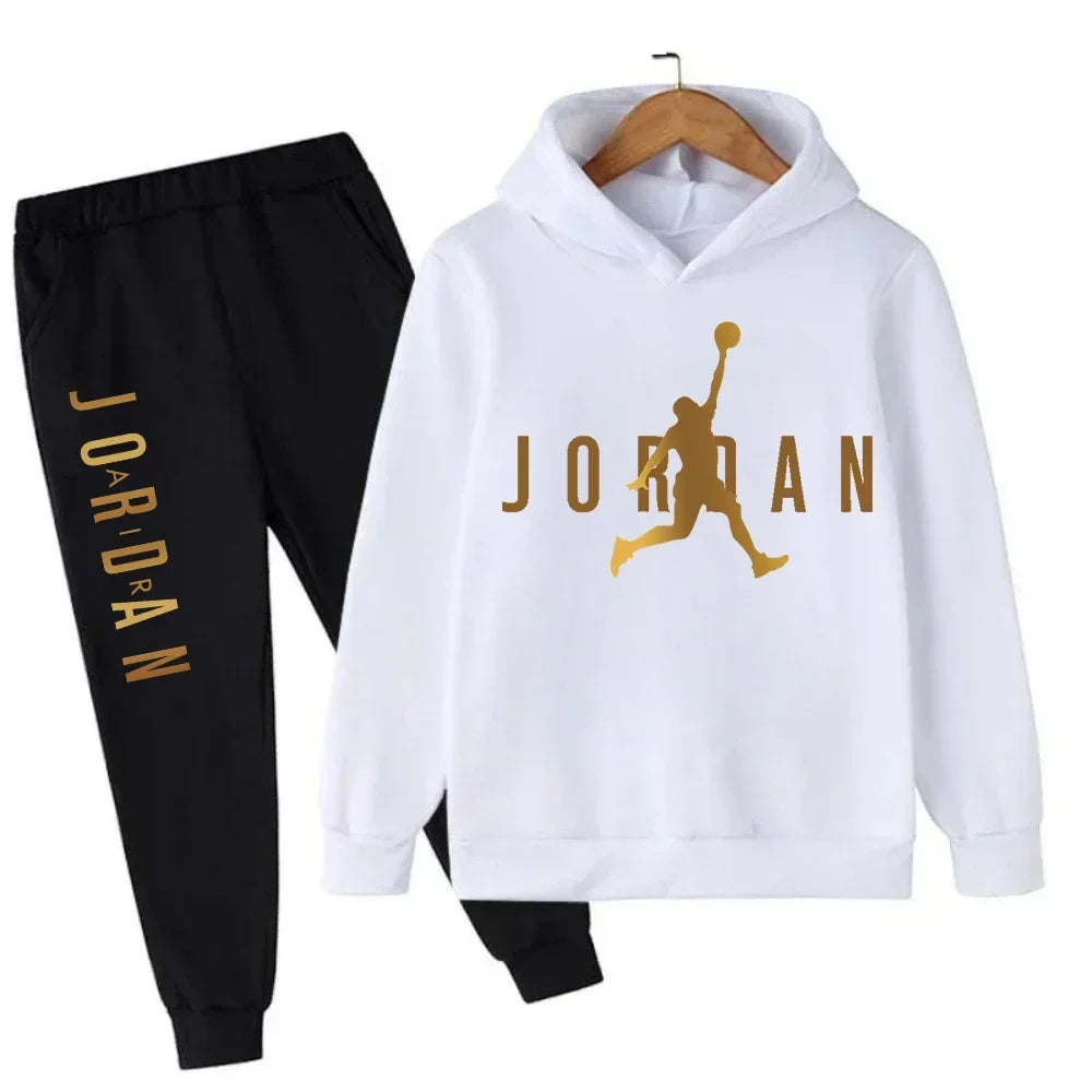 2025 Spring Autumn Slam Dunk Master Pattern Printed Children Hoodie+Pant Suit 2pcs Set Kids Boy Girl Fashion Clothing Sportsuit
