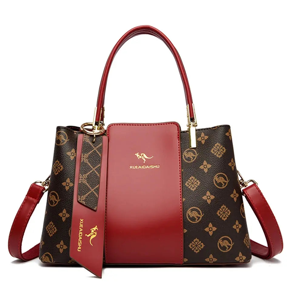 Luxury Handbag Fashion Print Large Capacity Soft Leather Women Shoulder Crossbody Bag Leisure Designer Ladies Purses and Handbag Lizbert