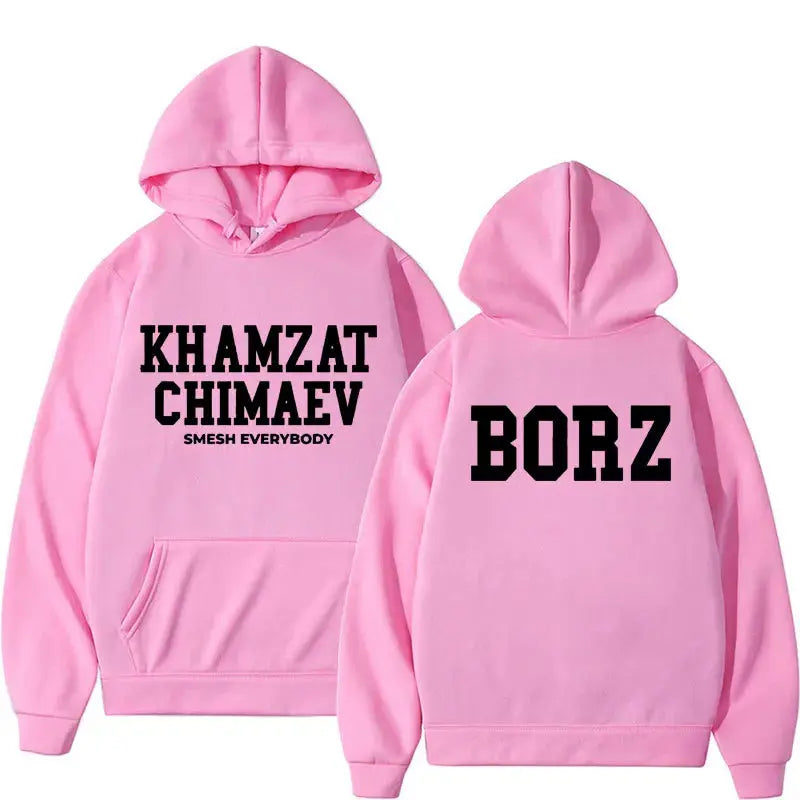 Khamzat Chimaev Logo Print Hoodies for Men Women Fashion Casual Oversized Pullovers Sweatshirts Retro Autumn/Winter Warm Hoodie Lizbert