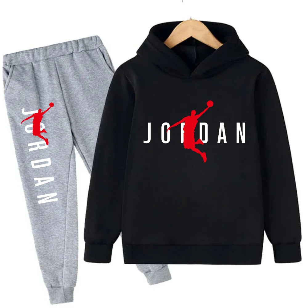 Spring Autumn Slam Dunk Master Pattern Printed Children Hoodie + Pant Suit 2pcs Set Kids Boy Girl Fashion Clothing Sportsuit